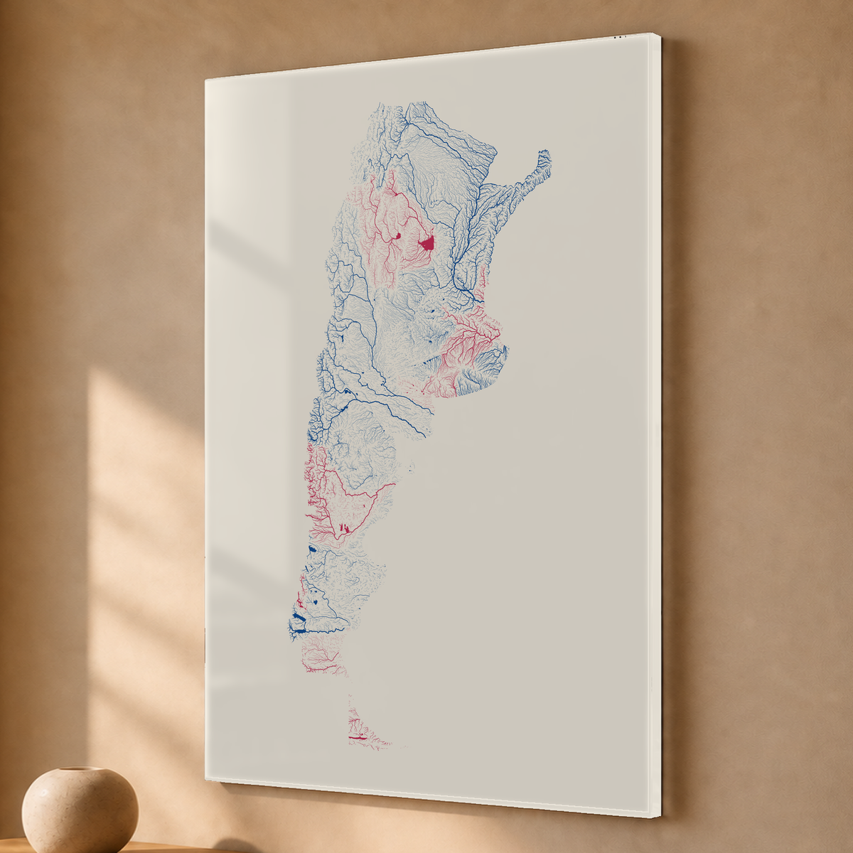 Beautiful Rivers — Argentina — Risografia, Acrílico · 40 × 60 cm, Sem margem