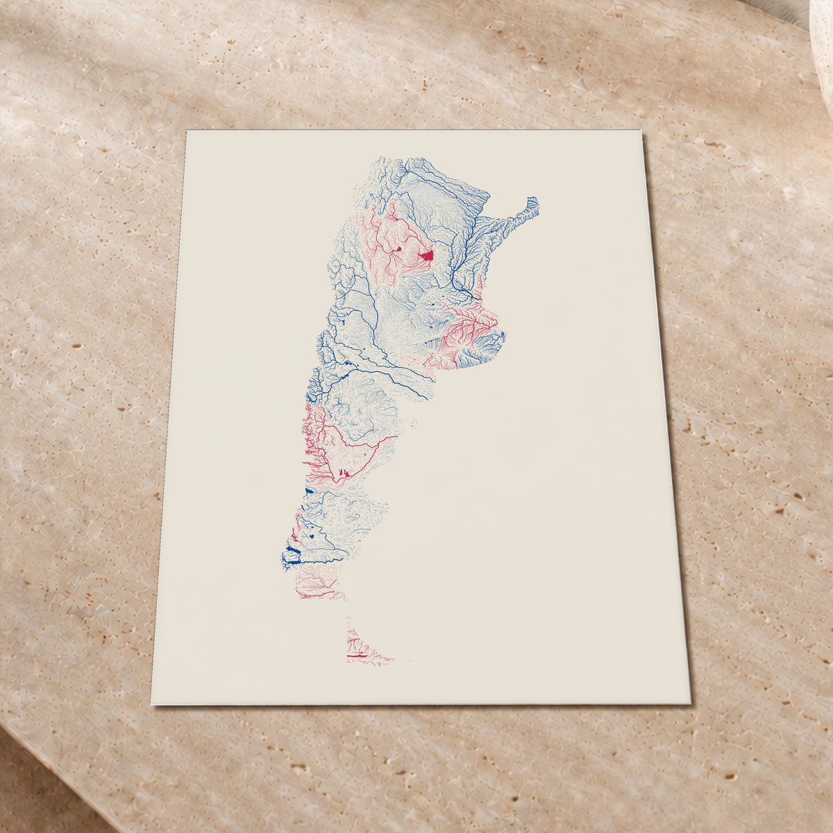 Beautiful Rivers — Argentina — Risografia, Impressão fine art · 30 × 40 cm, Sem margem
