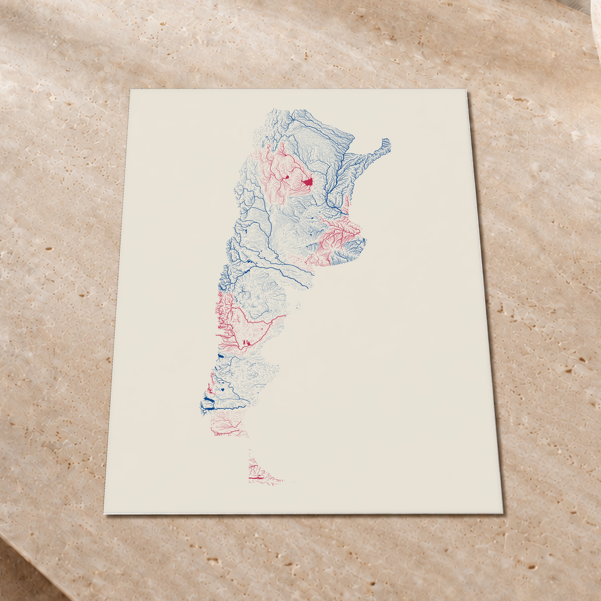 Beautiful Rivers — Argentina — Risografia, Impressão fine art · 45 × 60 cm, Sem margem