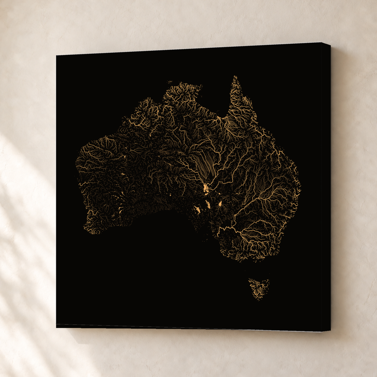 Beautiful Rivers — Austrália — Cobre, Canvas · 30 × 30 cm, Sem margem