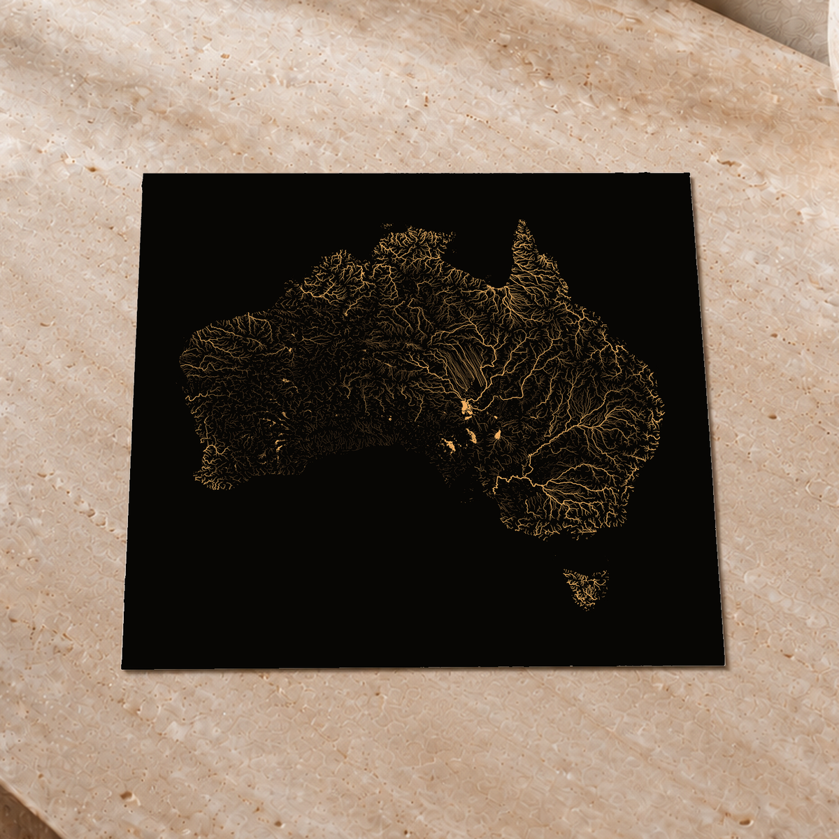 Beautiful Rivers — Austrália — Cobre, Impressão fine art · 30 × 30 cm, Sem margem