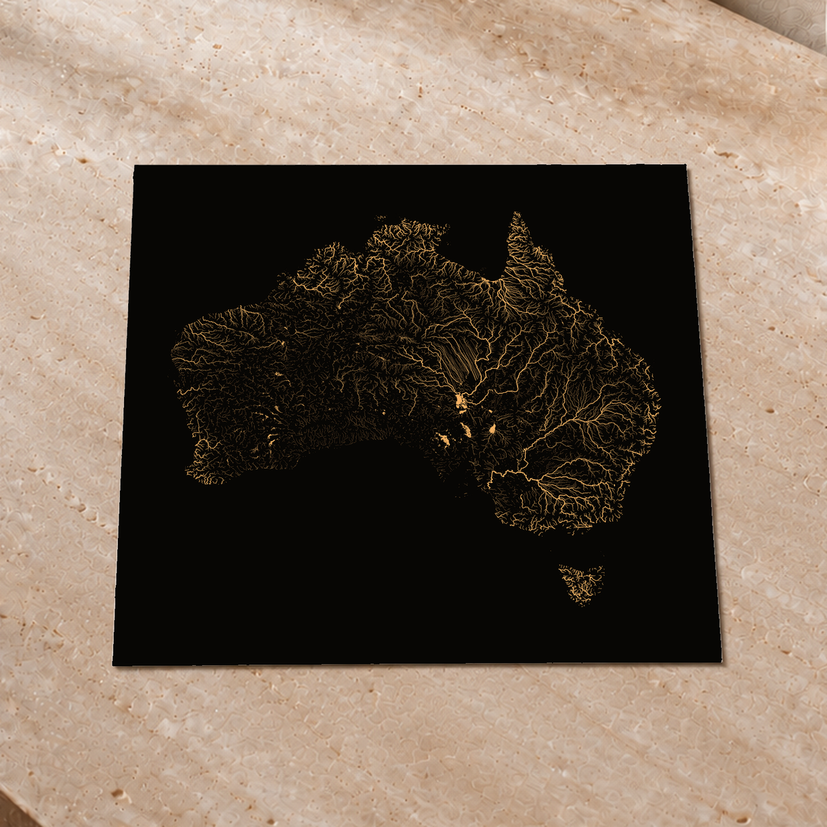 Beautiful Rivers — Austrália — Cobre, Impressão fine art · 50 × 50 cm, Sem margem