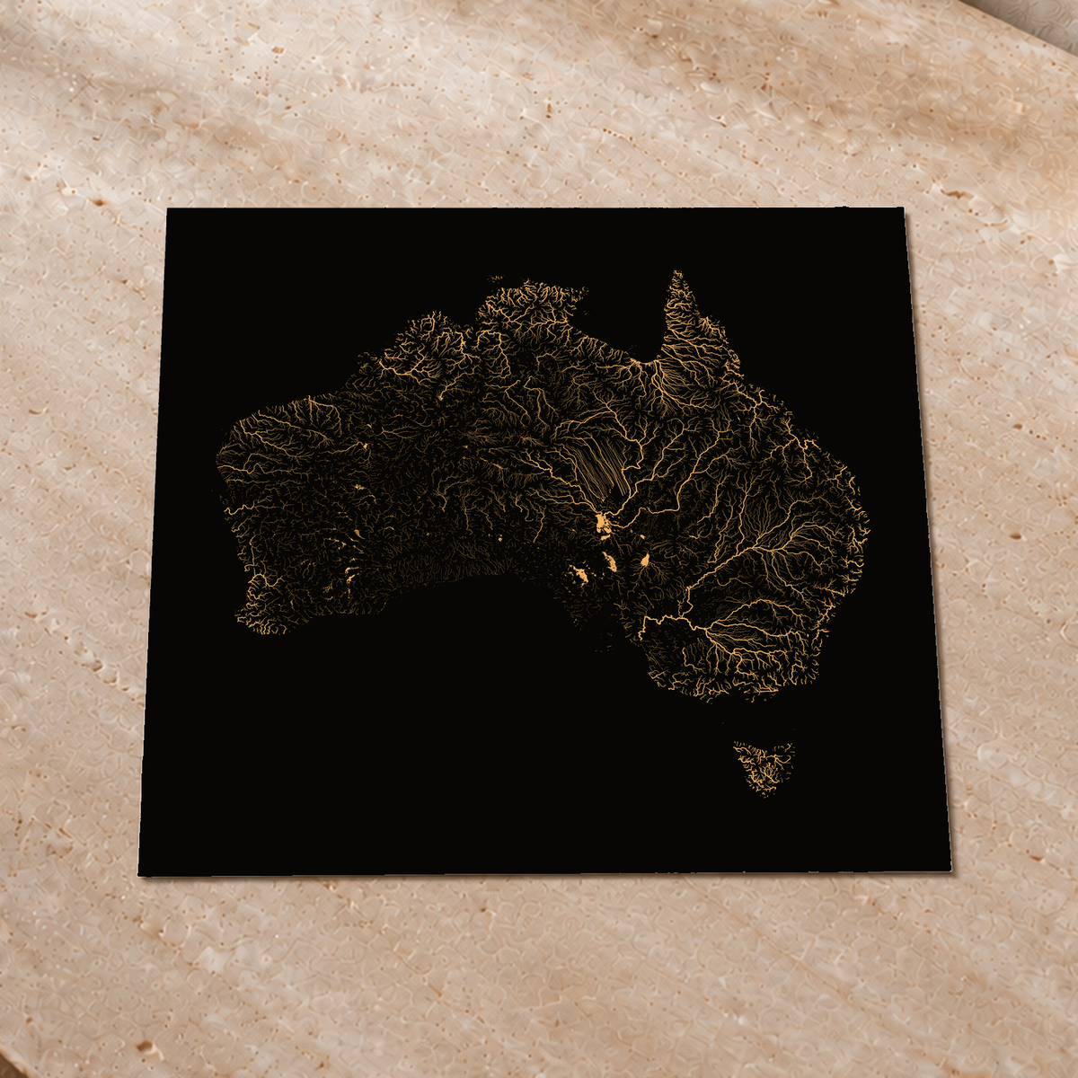 Beautiful Rivers — Austrália — Cobre, Impressão fine art · 76 × 76 cm, Sem margem