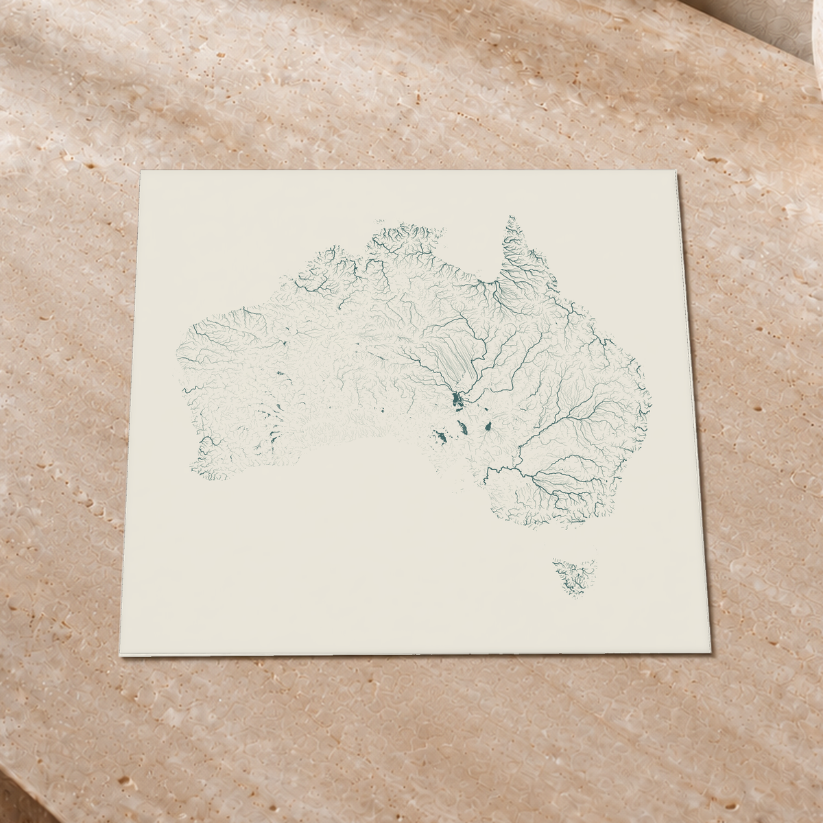 Beautiful Rivers — Austrália — Natural e luminosa, Impressão fine art · 30 × 30 cm, Sem margem