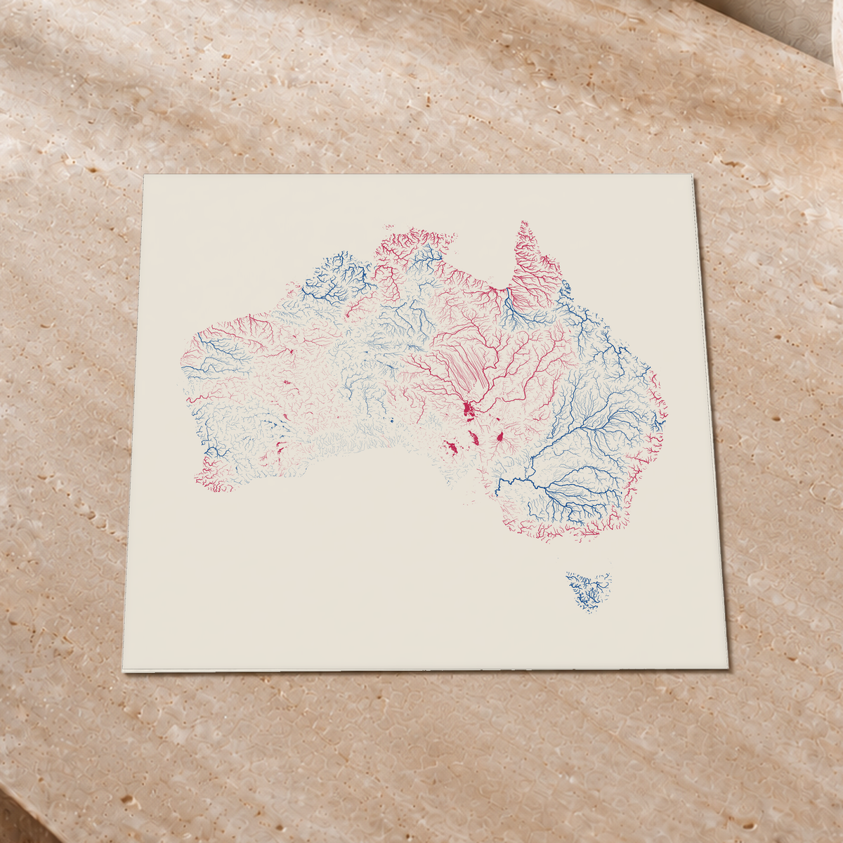 Beautiful Rivers — Austrália — Risografia, Impressão fine art · 30 × 30 cm, Sem margem
