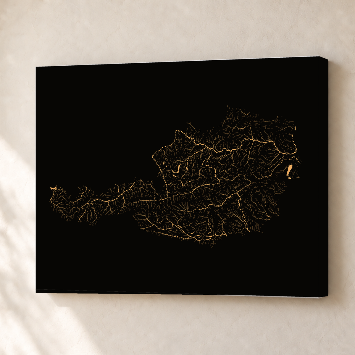 Beautiful Rivers — Áustria — Cobre, Canvas · 30 × 40 cm, Sem margem
