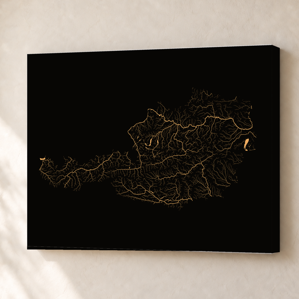 Beautiful Rivers — Áustria — Cobre, Canvas · 45 × 60 cm, Sem margem
