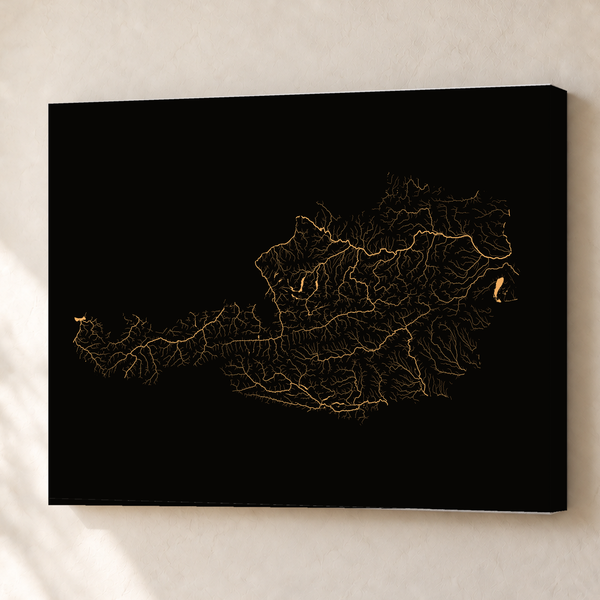 Beautiful Rivers — Áustria — Cobre, Canvas · 60 × 80 cm, Sem margem