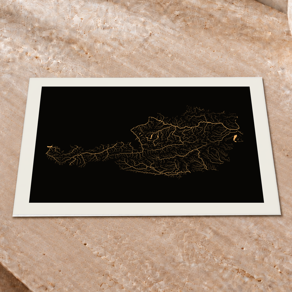 Beautiful Rivers — Áustria — Cobre, Impressão fine art · 30 × 40 cm, Margem branca