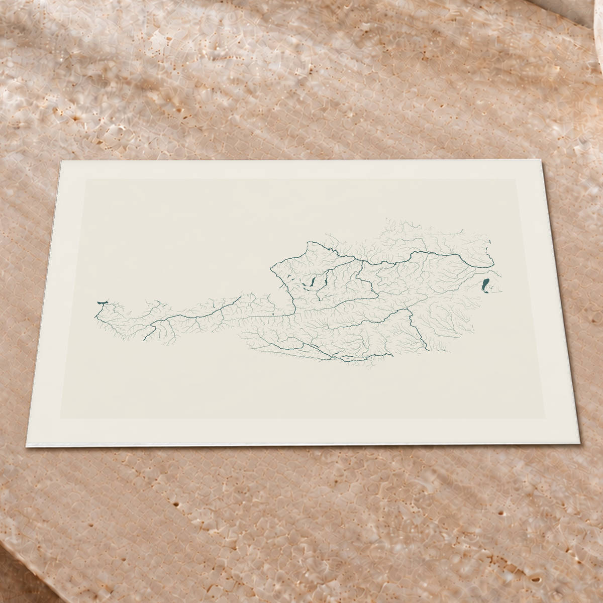 Beautiful Rivers — Áustria — Natural e luminosa, Impressão fine art · 30 × 40 cm, Margem branca
