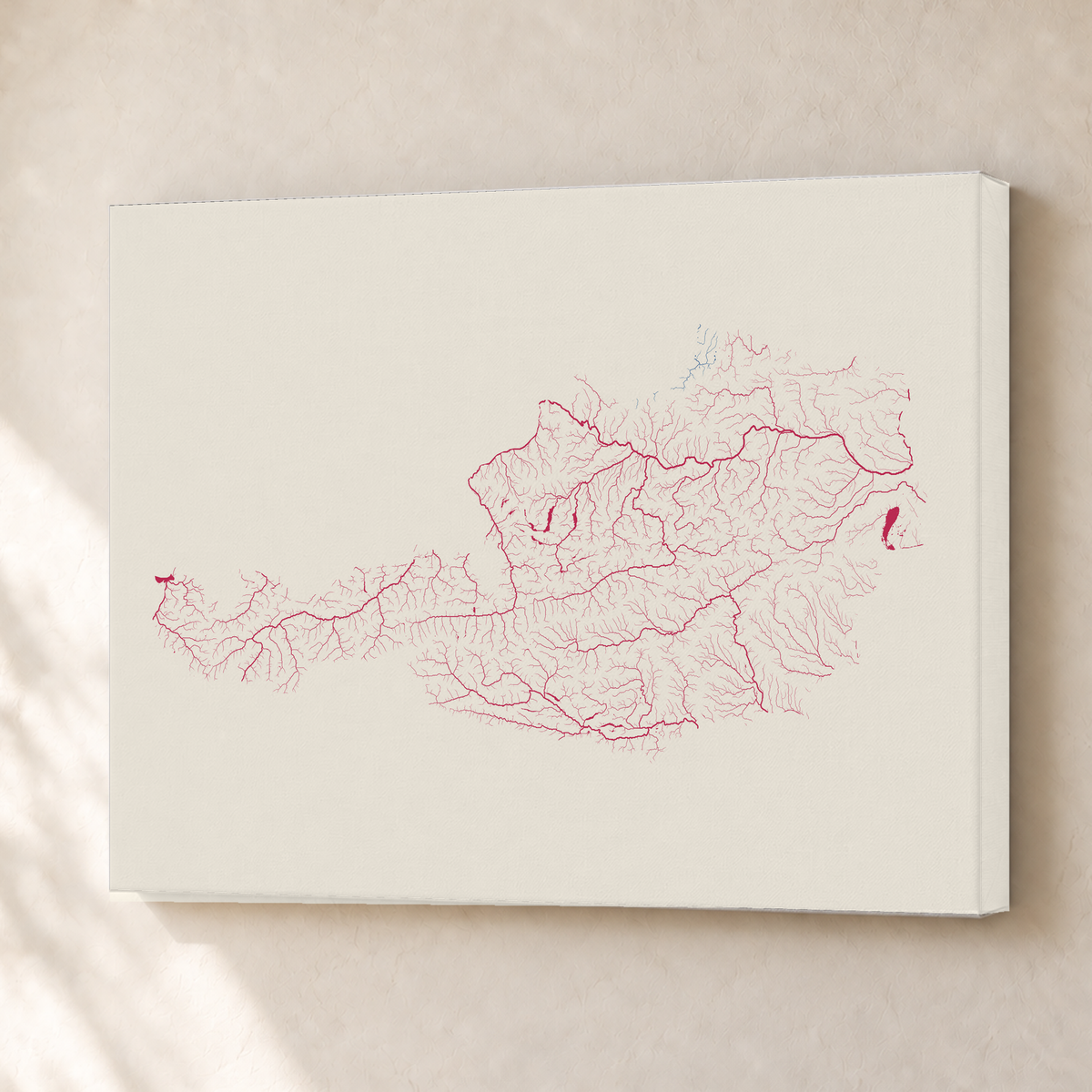 Beautiful Rivers — Áustria — Risografia, Canvas · 30 × 40 cm, Sem margem