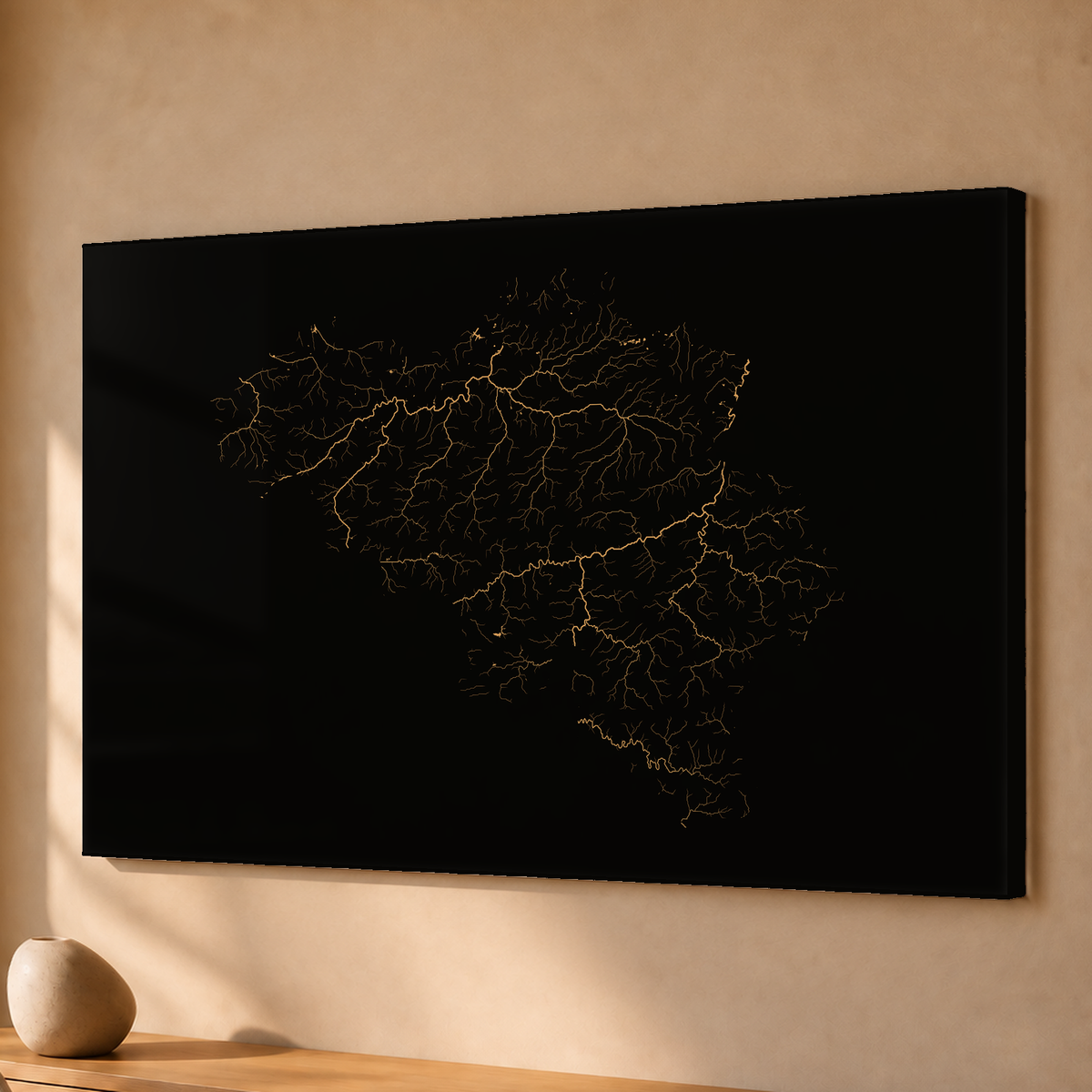Beautiful Rivers — Bélgica — Cobre, Acrílico · 40 × 60 cm, Sem margem