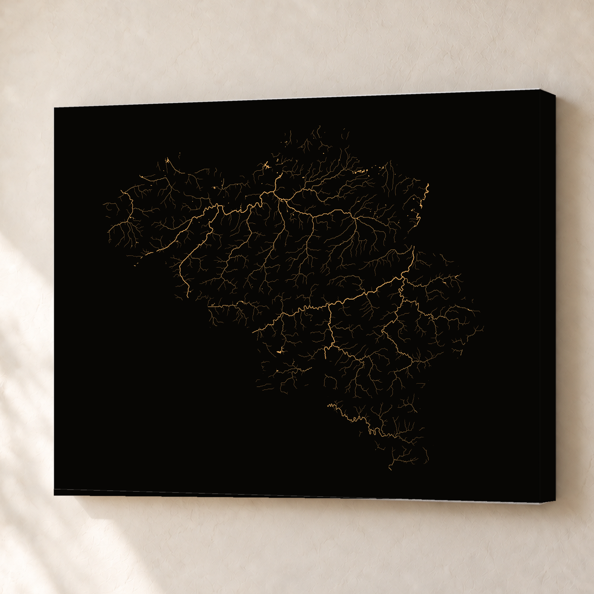 Beautiful Rivers — Bélgica — Cobre, Canvas · 45 × 60 cm, Sem margem