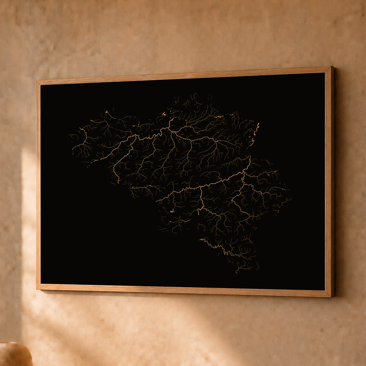 Beautiful Rivers — Bélgica — Cobre, Fine art emoldurado · 30 × 40 cm, Natural · Sem margem