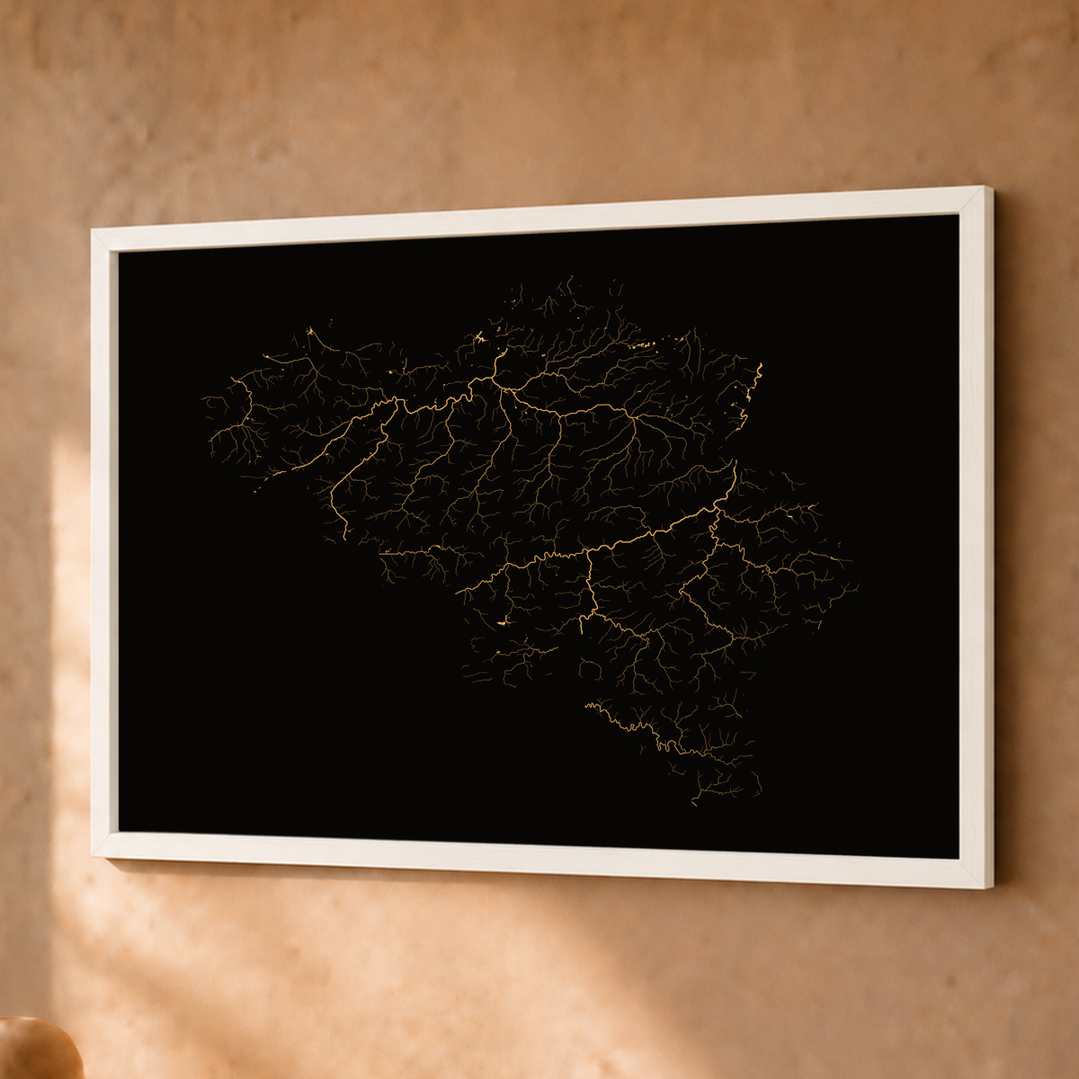 Beautiful Rivers — Bélgica — Cobre, Fine art emoldurado · 30 × 40 cm, Branco · Sem margem