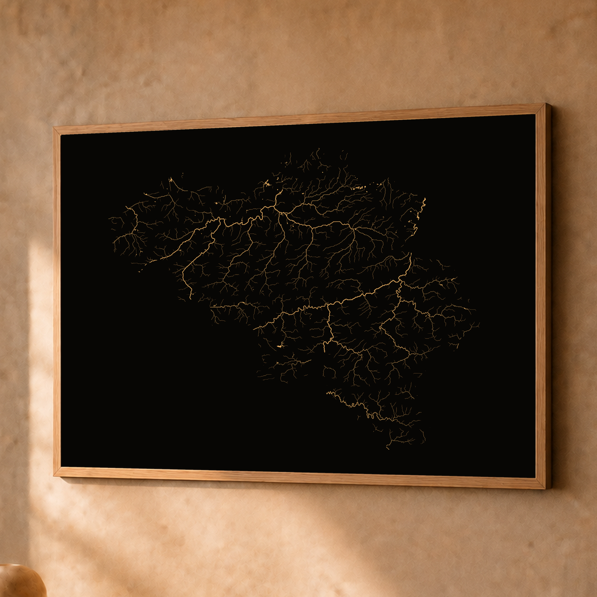 Beautiful Rivers — Bélgica — Cobre, Fine art emoldurado · 45 × 60 cm, Natural · Sem margem