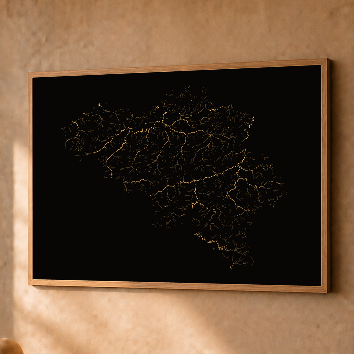 Beautiful Rivers — Bélgica — Cobre, Fine art emoldurado · 60 × 80 cm, Natural · Sem margem