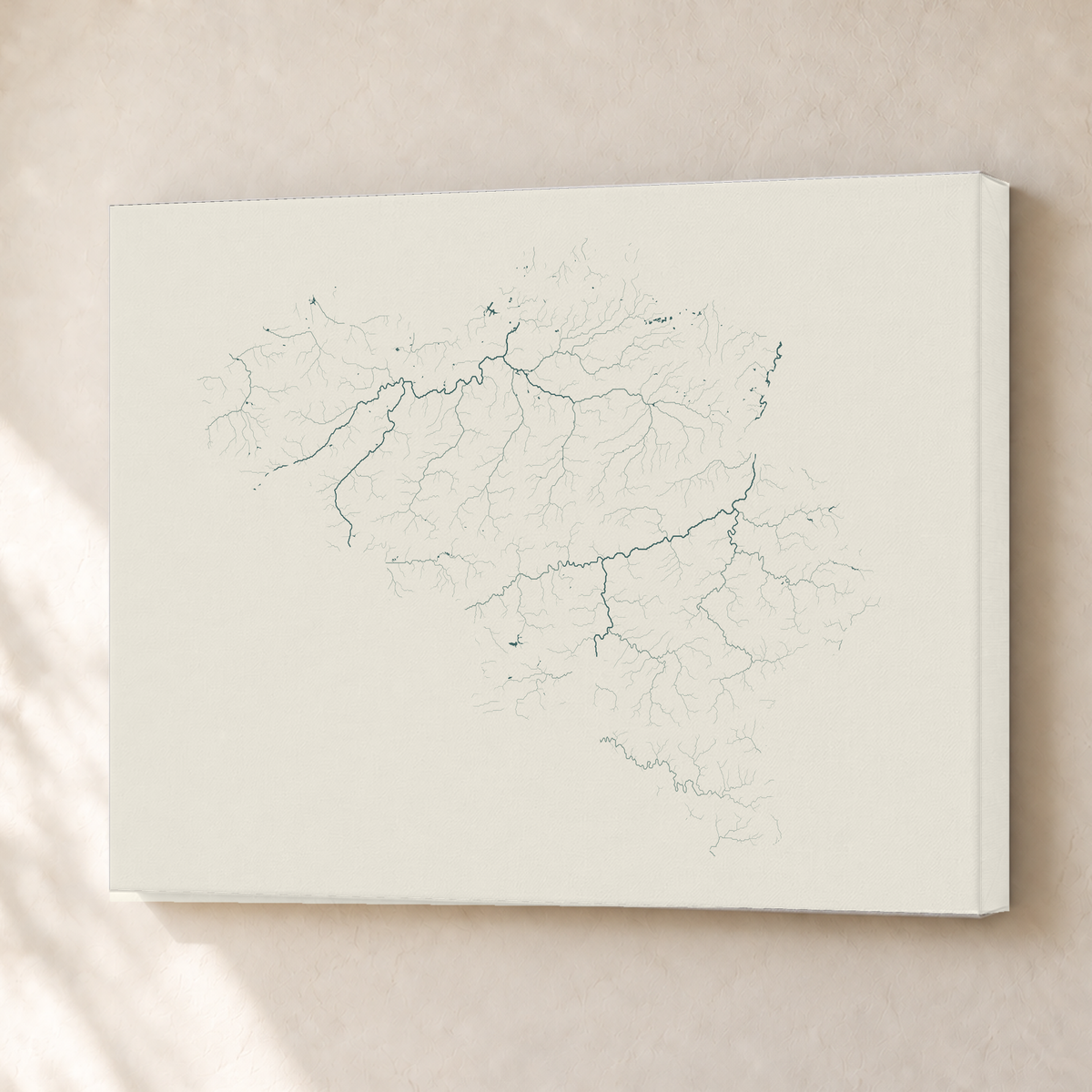 Beautiful Rivers — Bélgica — Natural e luminosa, Canvas · 30 × 40 cm, Sem margem