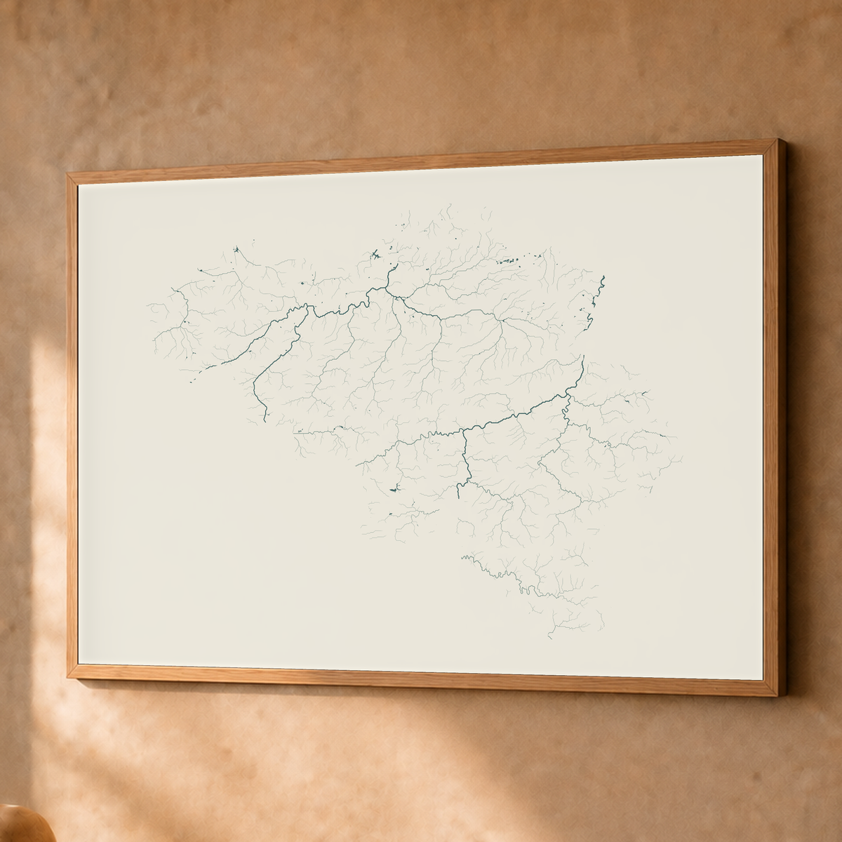 Beautiful Rivers — Bélgica — Natural e luminosa, Fine art emoldurado · 60 × 80 cm, Natural · Sem margem