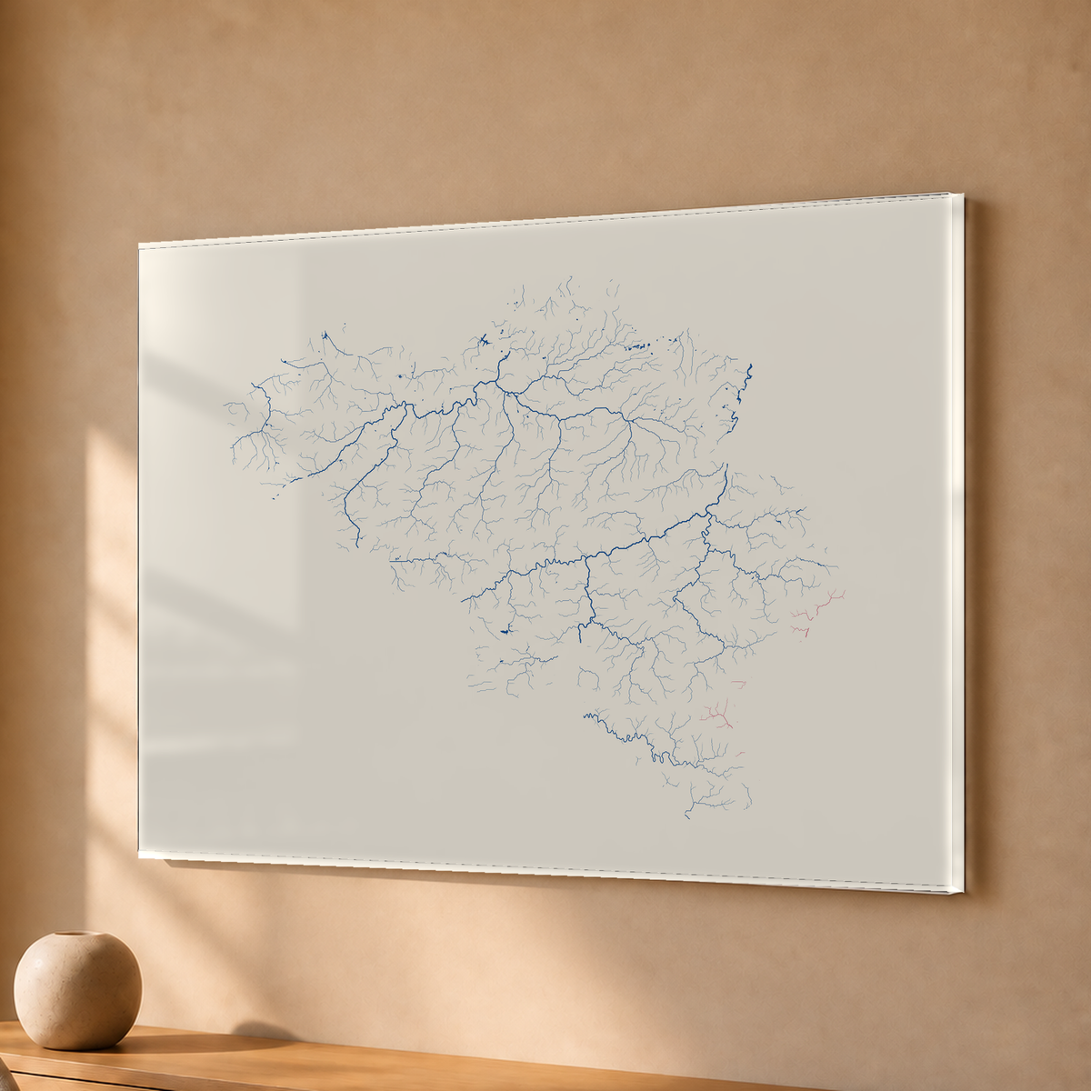 Beautiful Rivers — Bélgica — Risografia, Acrílico · 30 × 40 cm, Sem margem