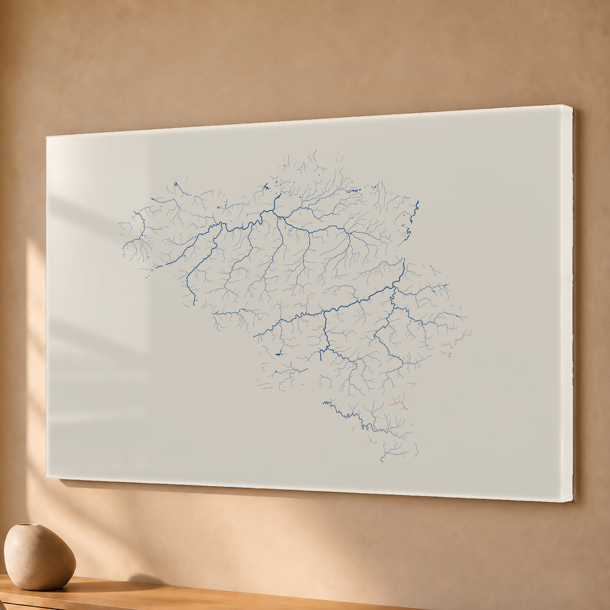 Beautiful Rivers — Bélgica — Risografia, Acrílico · 40 × 60 cm, Sem margem