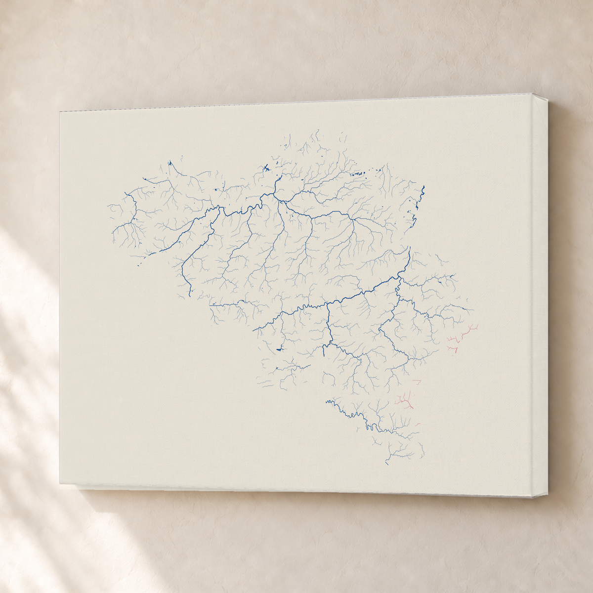 Beautiful Rivers — Bélgica — Risografia, Canvas · 30 × 40 cm, Sem margem