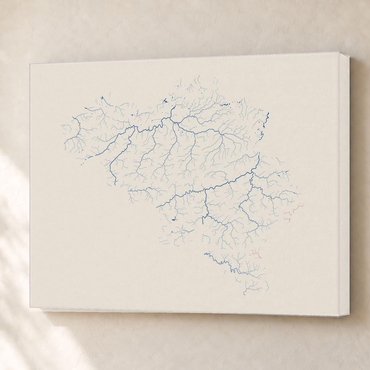 Beautiful Rivers — Bélgica — Risografia, Canvas · 60 × 80 cm, Sem margem