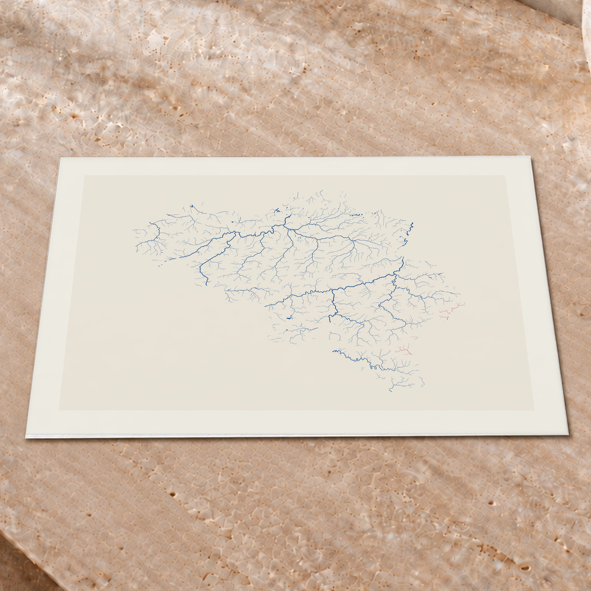 Beautiful Rivers — Bélgica — Risografia, Impressão fine art · 30 × 40 cm, Margem branca
