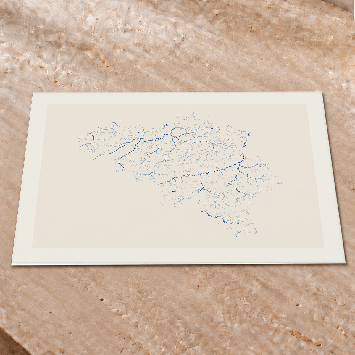 Beautiful Rivers — Bélgica — Risografia, Impressão fine art · 45 × 60 cm, Margem branca