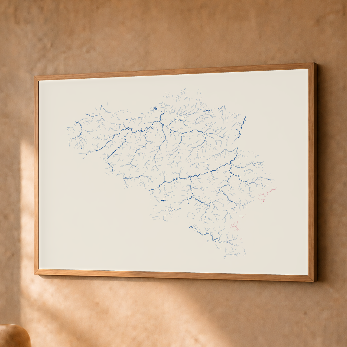 Beautiful Rivers — Bélgica — Risografia, Fine art emoldurado · 30 × 40 cm, Natural · Sem margem