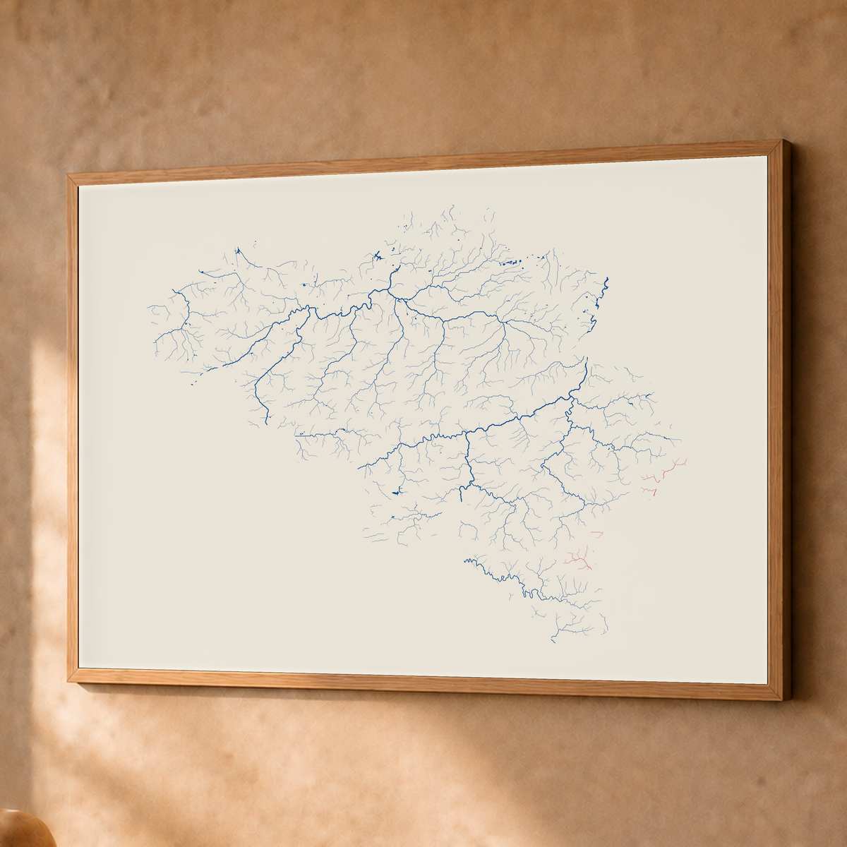 Beautiful Rivers — Bélgica — Risografia, Fine art emoldurado · 60 × 80 cm, Natural · Sem margem