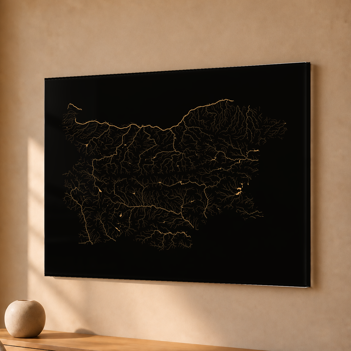 Beautiful Rivers — Bulgária — Cobre, Acrílico · 30 × 40 cm, Sem margem