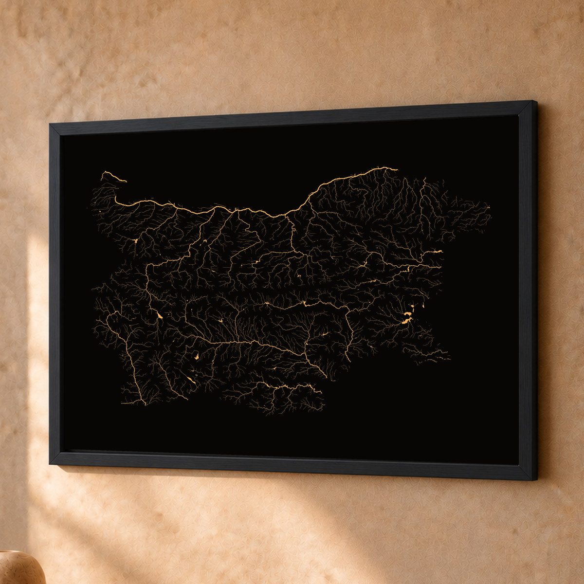 Beautiful Rivers — Bulgária — Cobre, Fine art emoldurado · 30 × 40 cm, Preto · Sem margem
