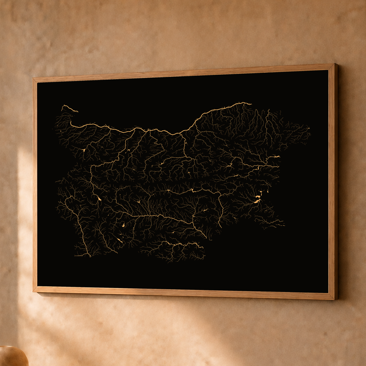 Beautiful Rivers — Bulgária — Cobre, Fine art emoldurado · 45 × 60 cm, Natural · Sem margem
