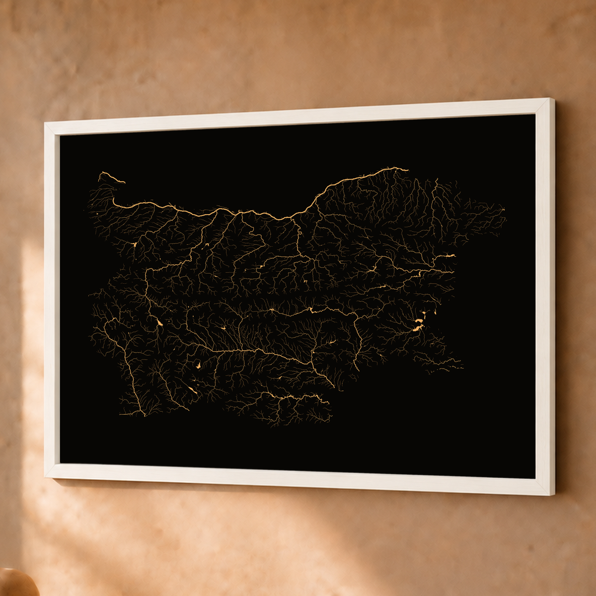 Beautiful Rivers — Bulgária — Cobre, Fine art emoldurado · 45 × 60 cm, Branco · Sem margem