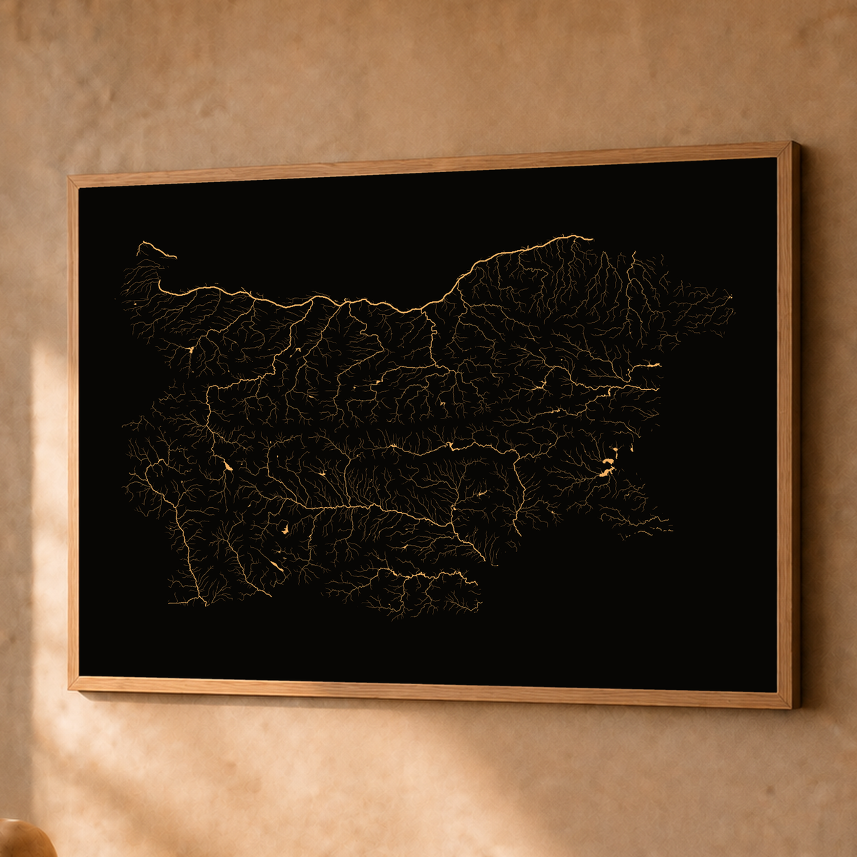 Beautiful Rivers — Bulgária — Cobre, Fine art emoldurado · 60 × 80 cm, Natural · Sem margem