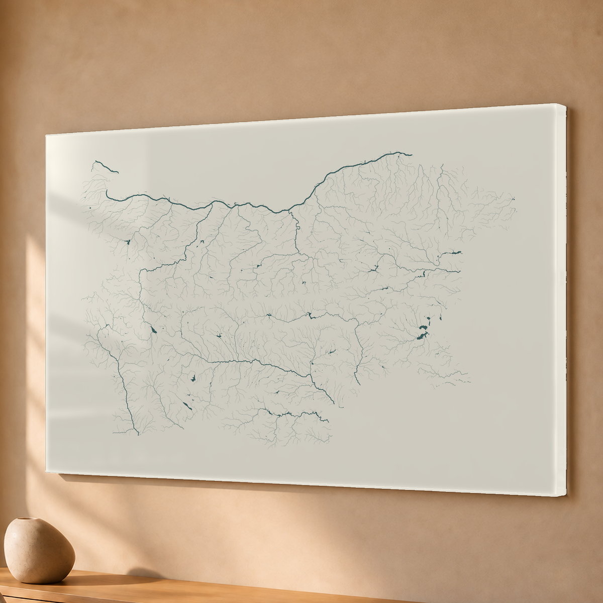 Beautiful Rivers — Bulgária — Natural e luminosa, Acrílico · 40 × 60 cm, Sem margem