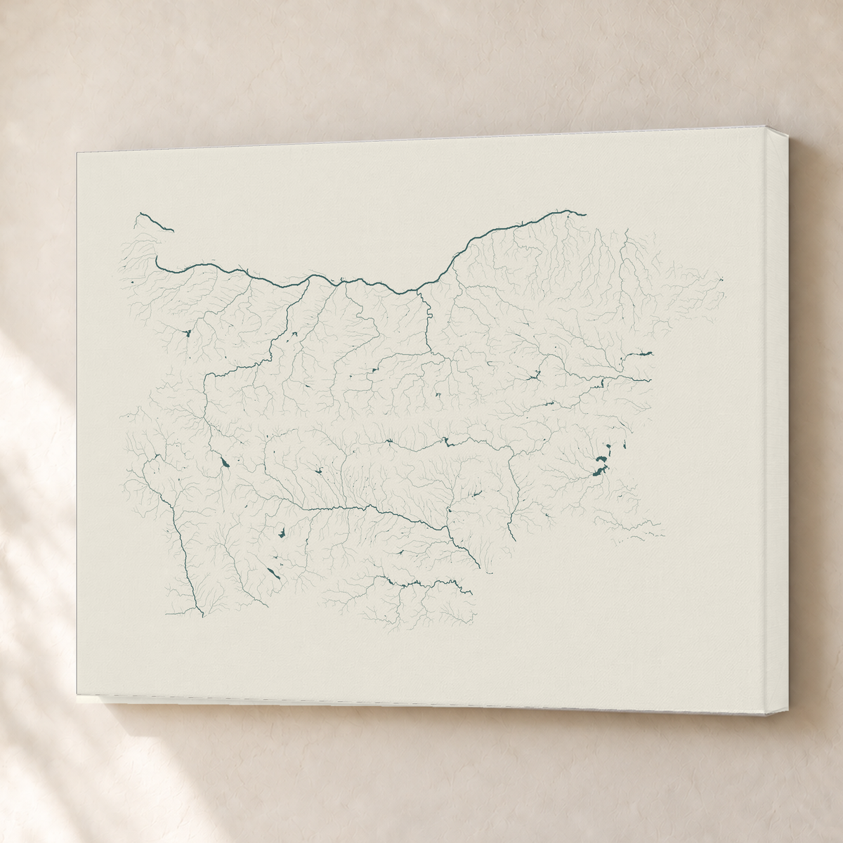 Beautiful Rivers — Bulgária — Natural e luminosa, Canvas · 45 × 60 cm, Sem margem