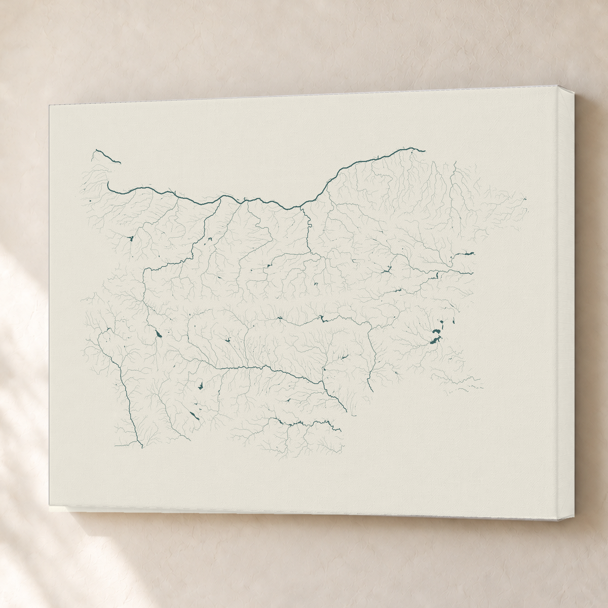 Beautiful Rivers — Bulgária — Natural e luminosa, Canvas · 60 × 80 cm, Sem margem