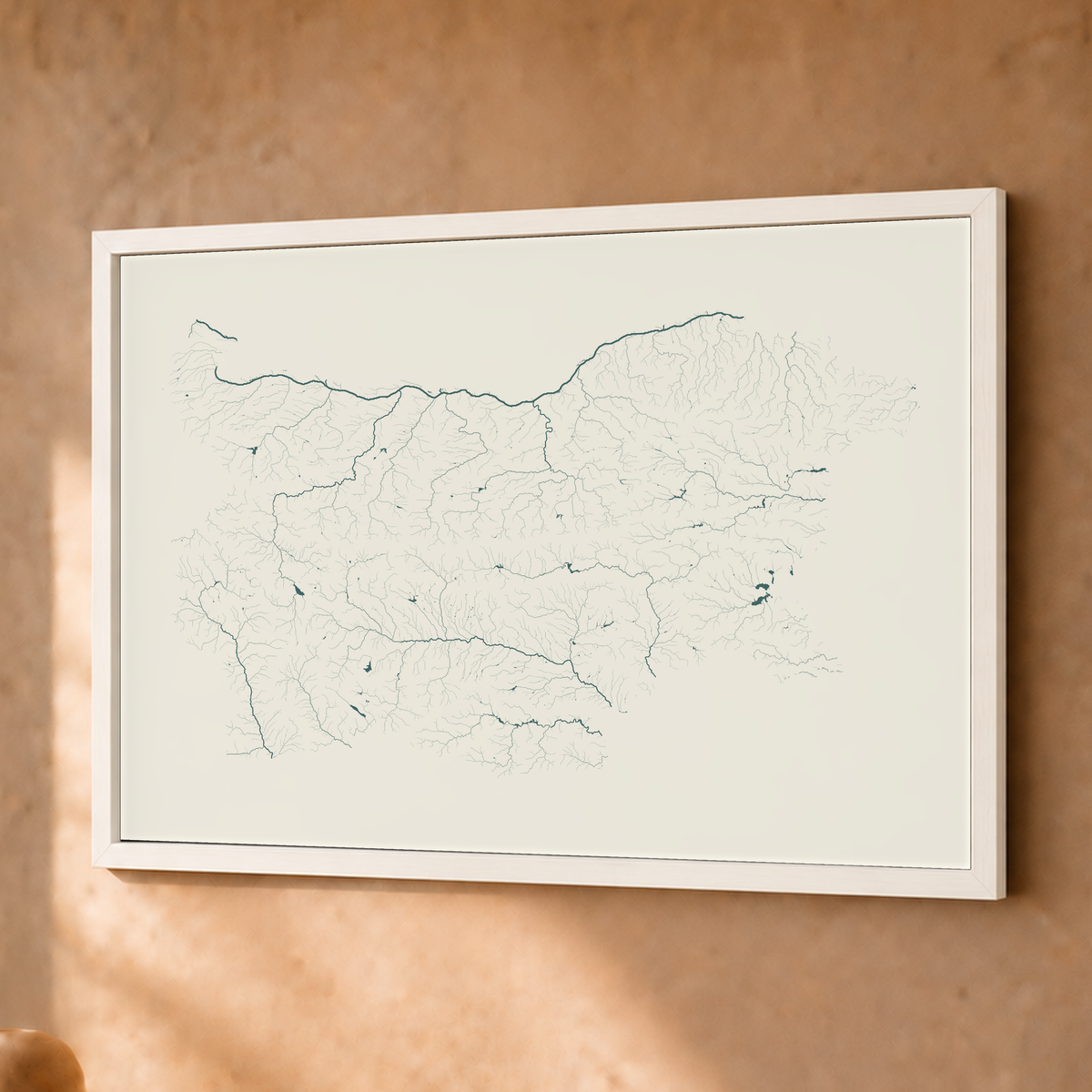 Beautiful Rivers — Bulgária — Natural e luminosa, Fine art emoldurado · 30 × 40 cm, Branco · Sem margem