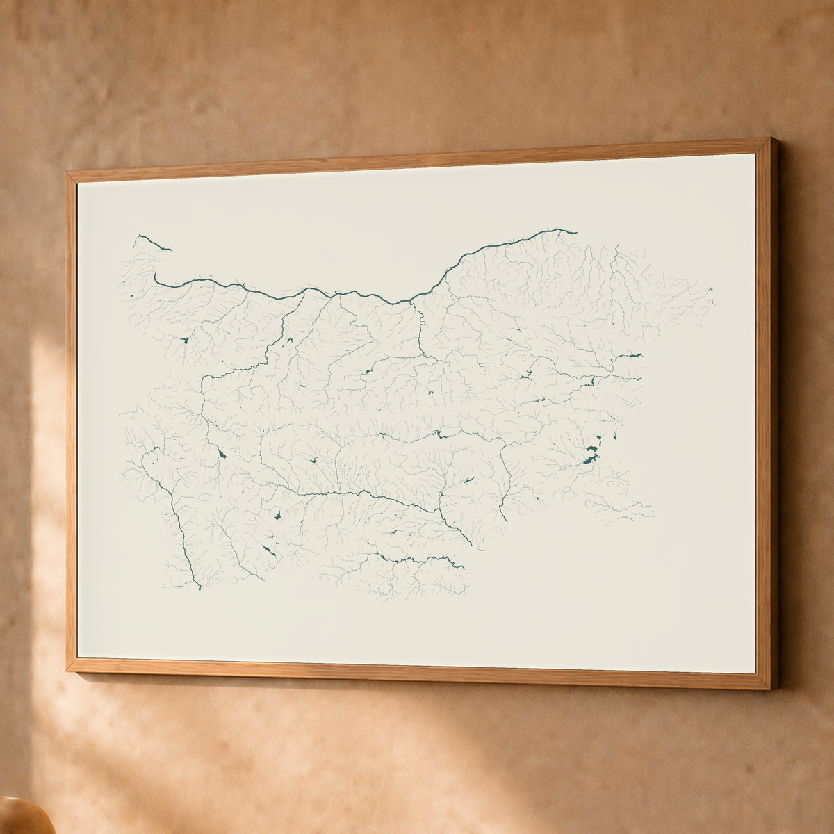 Beautiful Rivers — Bulgária — Natural e luminosa, Fine art emoldurado · 60 × 80 cm, Natural · Sem margem