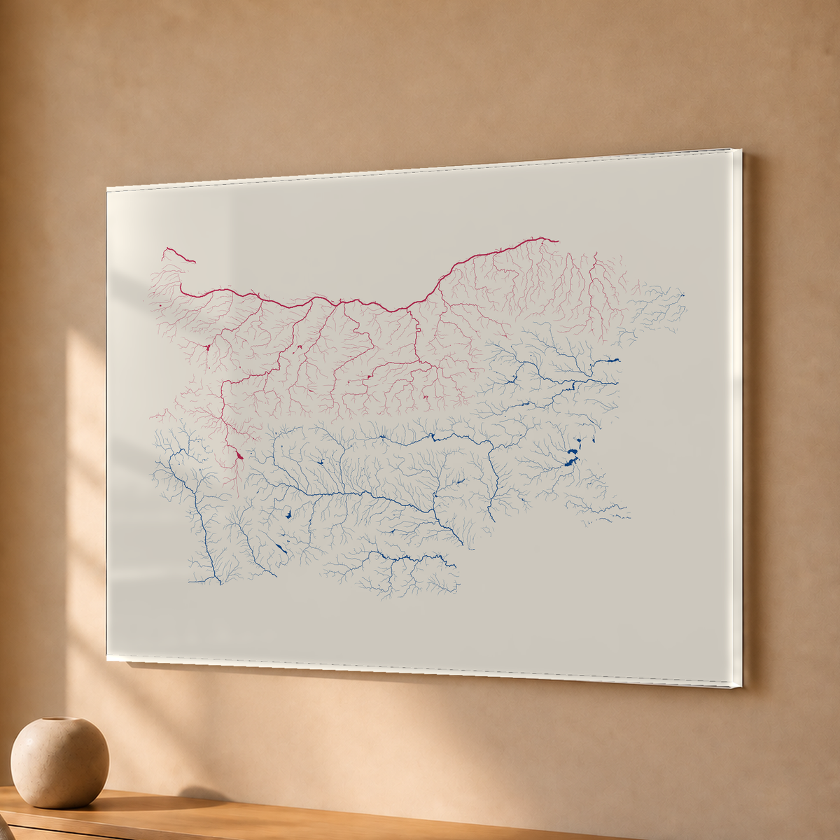 Beautiful Rivers — Bulgária — Risografia, Acrílico · 30 × 40 cm, Sem margem