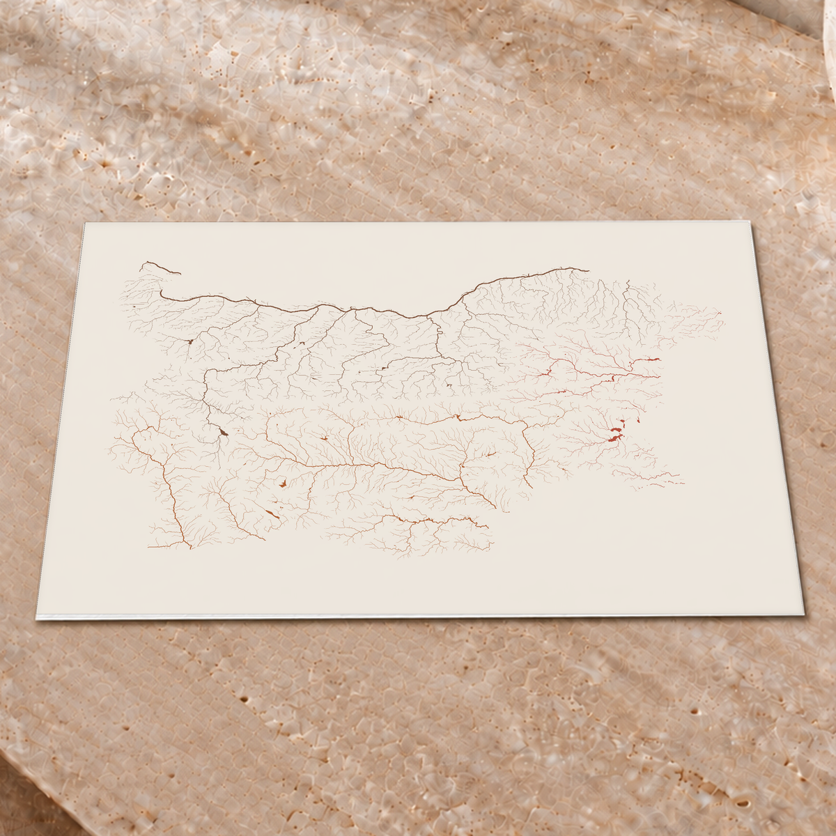 Beautiful Rivers — Bulgária — Terracota e areia, Impressão fine art · 30 × 40 cm, Sem margem