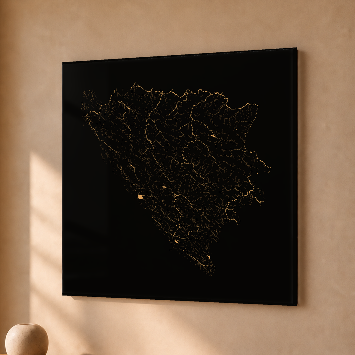 Beautiful Rivers — Bósnia e Herzegovina — Cobre, Acrílico · 30 × 30 cm, Sem margem