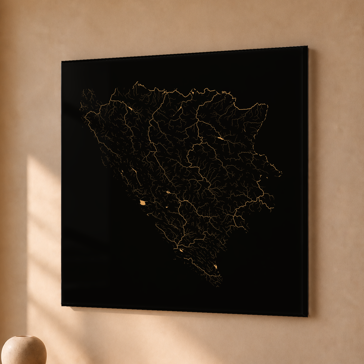 Beautiful Rivers — Bósnia e Herzegovina — Cobre, Acrílico · 50 × 50 cm, Sem margem
