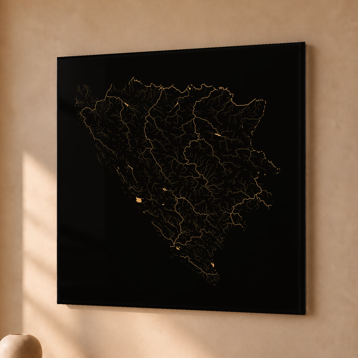 Beautiful Rivers — Bósnia e Herzegovina — Cobre, Acrílico · 76 × 76 cm, Sem margem