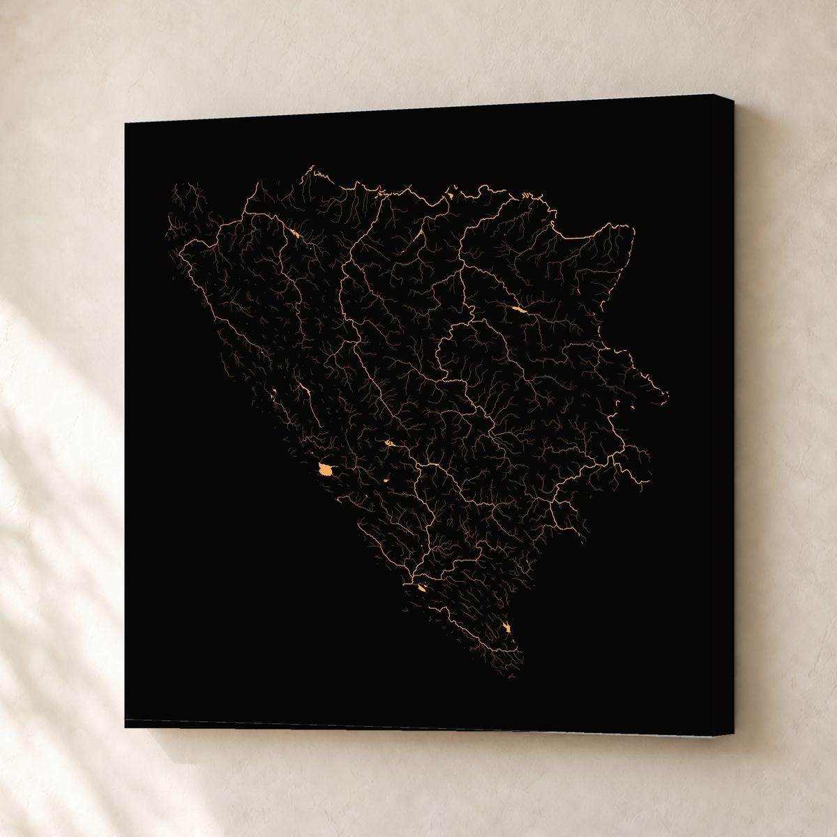 Beautiful Rivers — Bósnia e Herzegovina — Cobre, Canvas · 30 × 30 cm, Sem margem