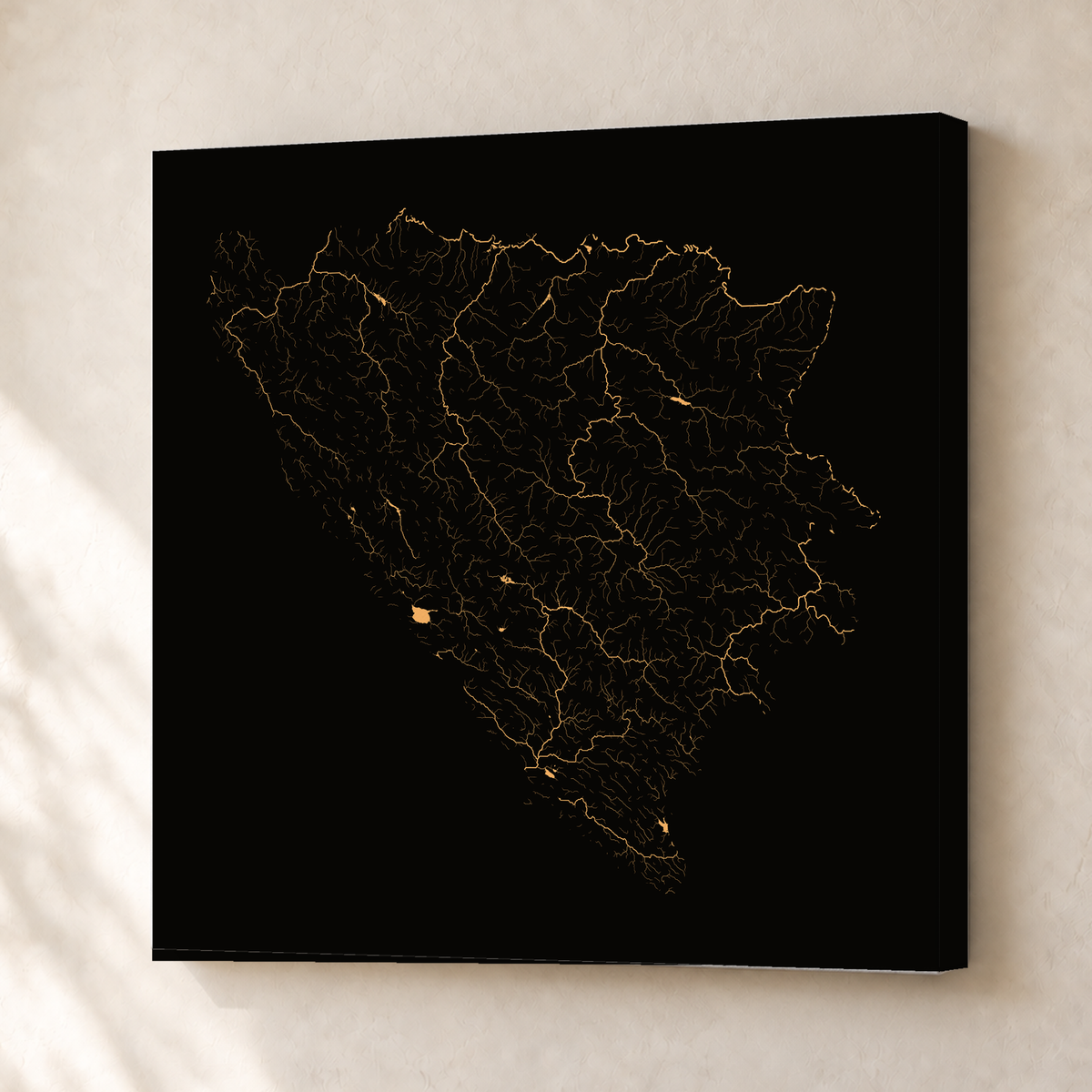 Beautiful Rivers — Bósnia e Herzegovina — Cobre, Canvas · 50 × 50 cm, Sem margem