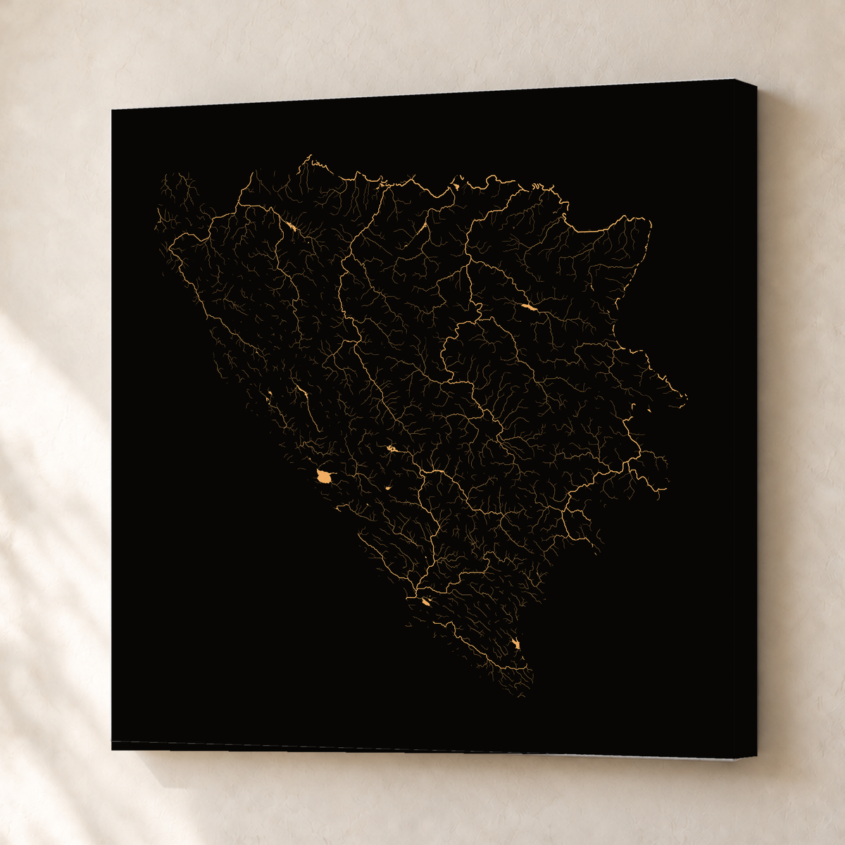 Beautiful Rivers — Bósnia e Herzegovina — Cobre, Canvas · 76 × 76 cm, Sem margem