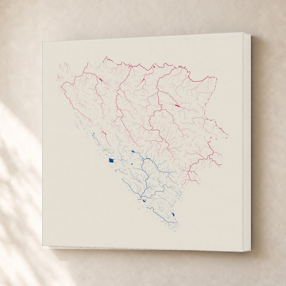 Beautiful Rivers — Bósnia e Herzegovina — Risografia, Canvas · 30 × 30 cm, Sem margem